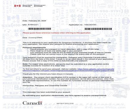 加拿大旅游签证申请人之前有去过加拿大，本次是续签，材料简单顺利出签-【91签证网】